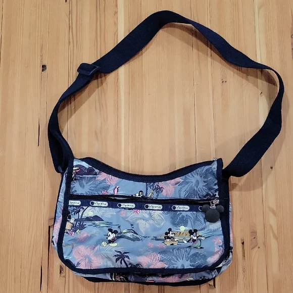 LeSportsac Crossbody Bag with Hawaii Disney  Print - Picture 1 of 10